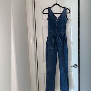 Reformation Minka Denim Overall Jumpsuit